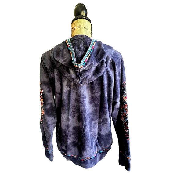 Sundance Moonlight Sky Tie Dye Hoodie Embroidered Anthropology Women's SZ:S - Picture 4 of 11